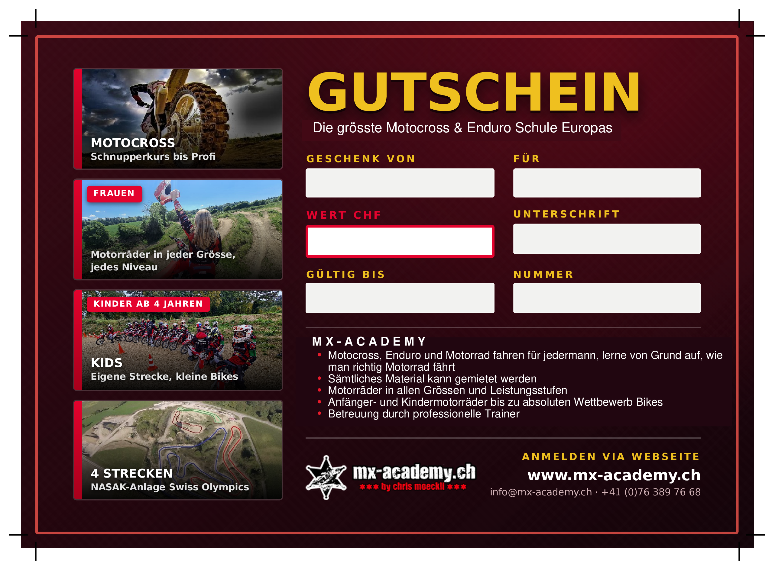 Gutschein Kurstag Mittwoch – mit eigenem Motorrad